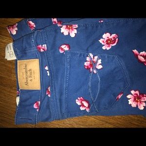 Abercrombie&fitch jeans floral blue size 0